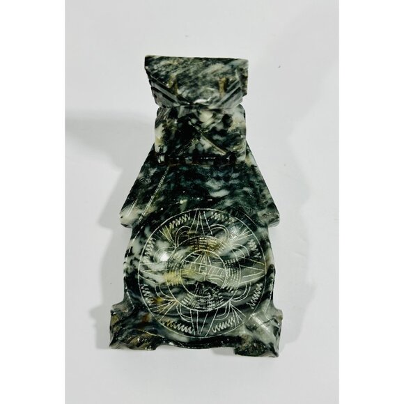 Vintage Hand-Carved Stone Mayan Aztec Ashtray Incense Coin Holder 1960s Souvenir - Picture 12 of 12